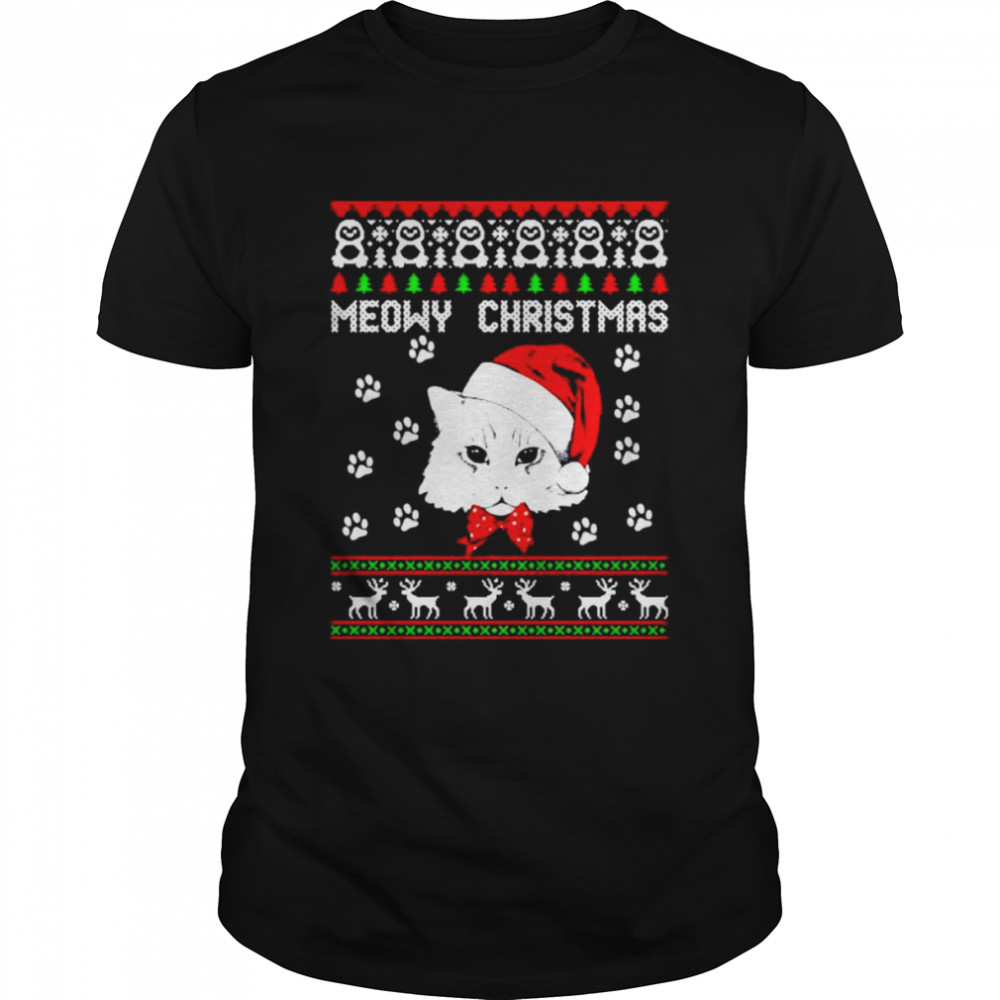 Awesome cat Meowy Christmas shirt