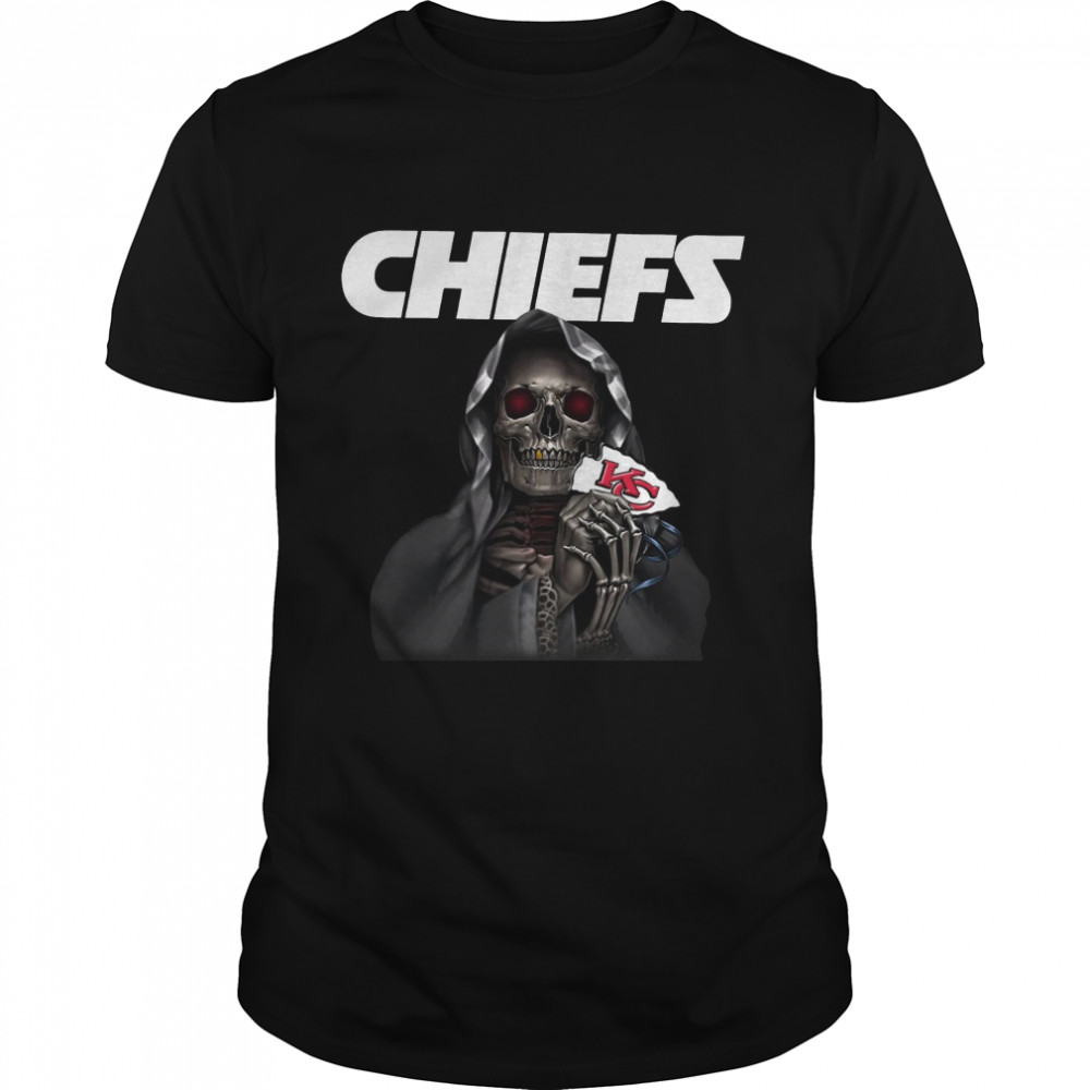 Skeleton Death Kansas City Chiefs Logo  Classic Men's T-shirt
