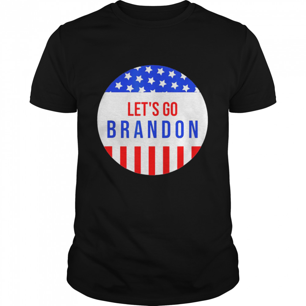 Anti Joe Biden Lets Go Brandon American Flag Impeach 46 T-Shirt